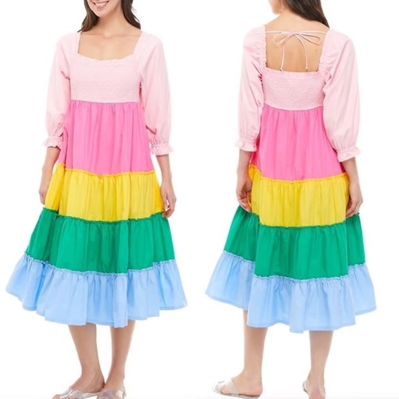 Crown & Ivy Multicolor Tiered Dress - Picture 1 of 5